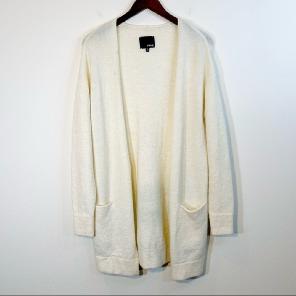 Wilfred Free Aritzia Cream White Wool Cardigan Sweater Sz XS